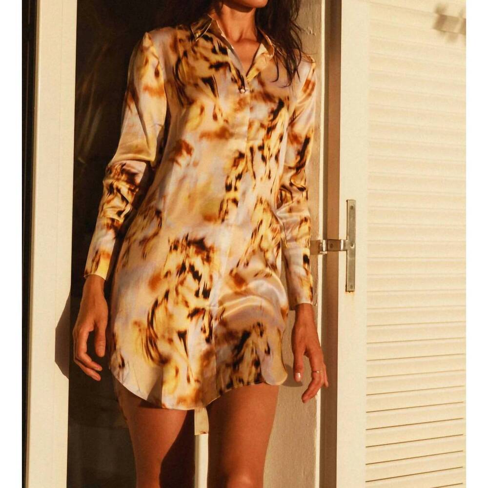 NEW CATHERINE GEE daria mini dress in wild horses